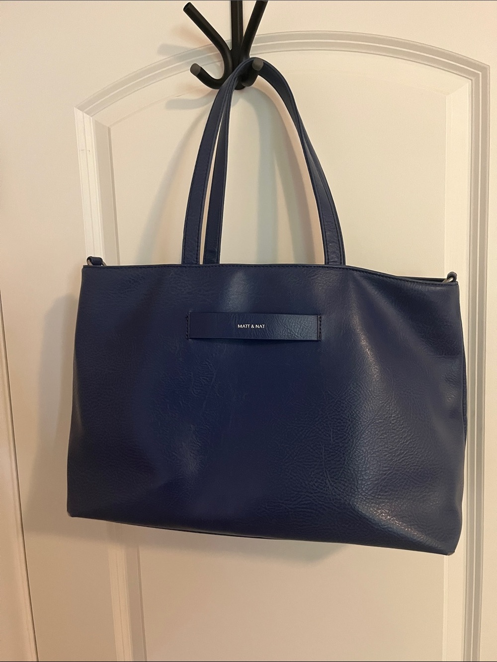 Matt & Nat Deep Blue Vegan Tote with Double Straps